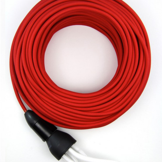 Красный текстильный провод 5 метров